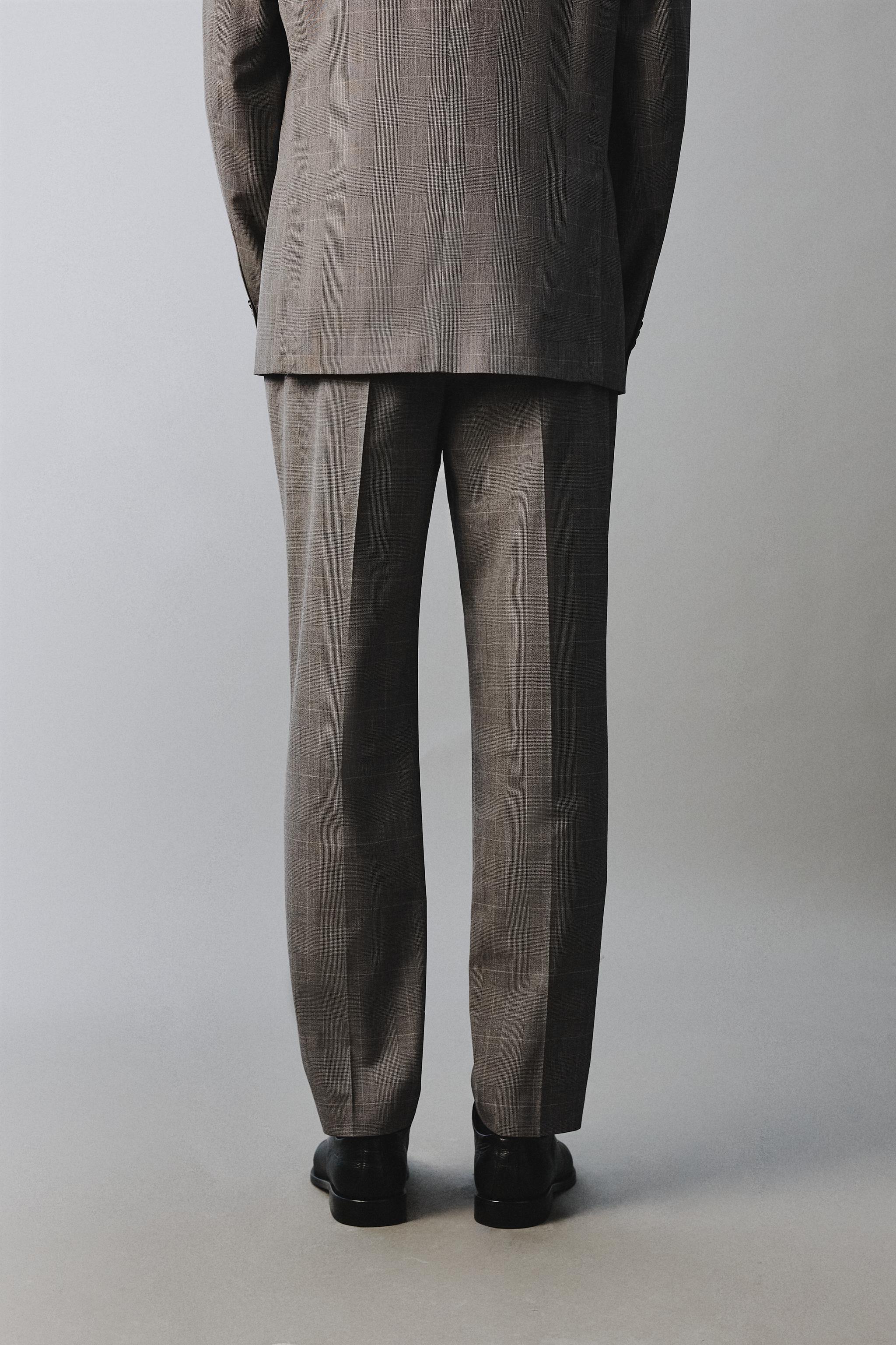PLAID SUIT PANTS